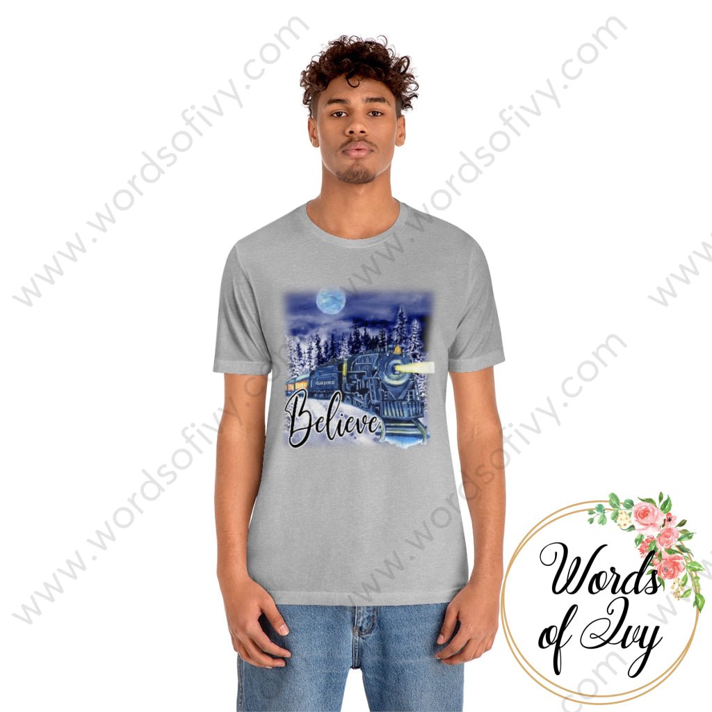 Adult Tee - polar express believe background 211114 211119008 | Nauti Life Tees