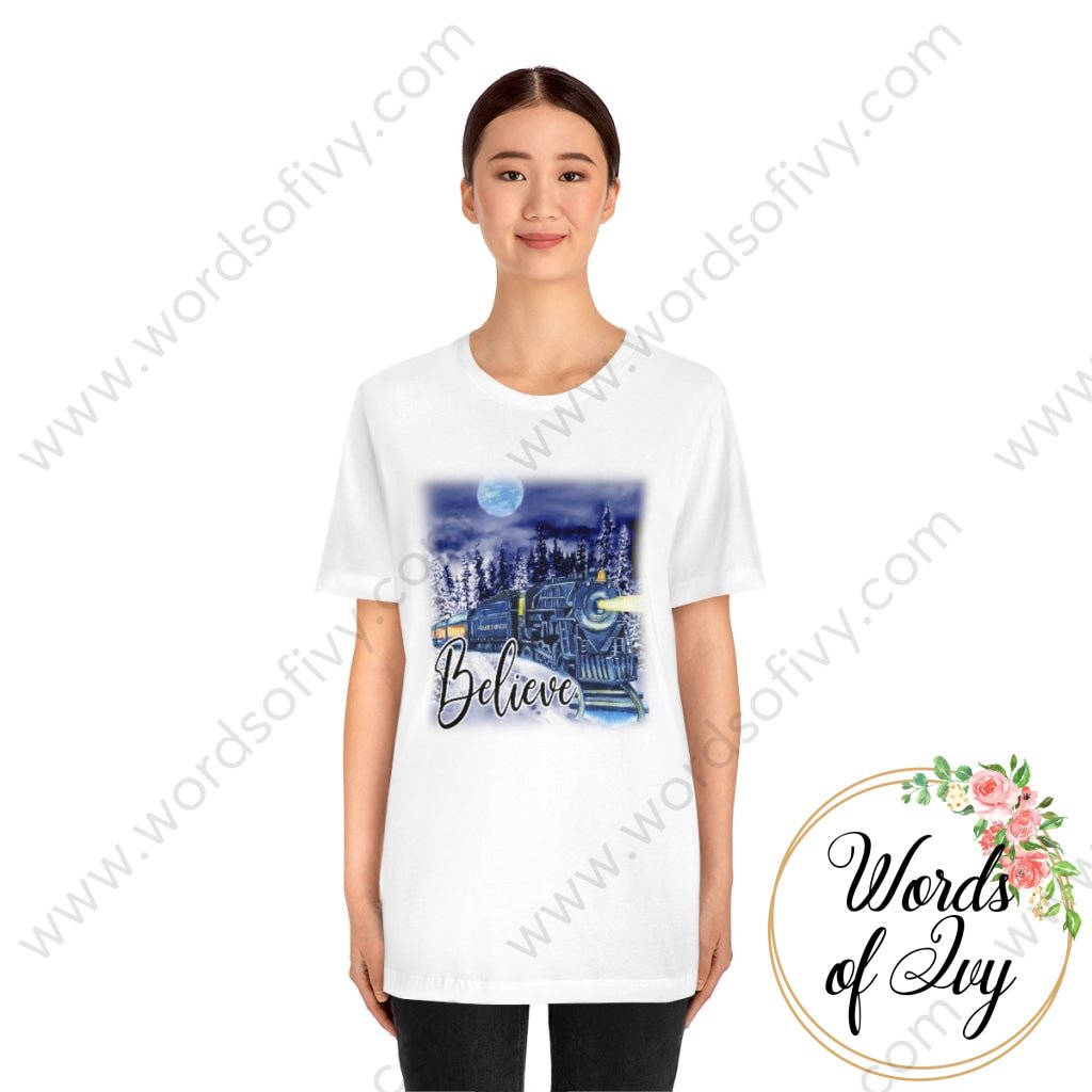 Adult Tee - Polar Express Believe Background 211114 211119008 T-Shirt