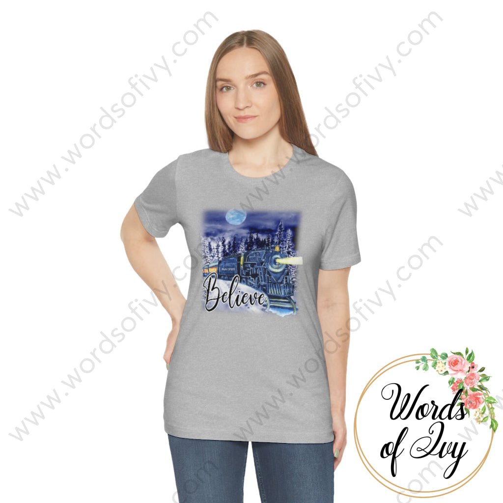 Adult Tee - polar express believe background 211114 211119008 | Nauti Life Tees