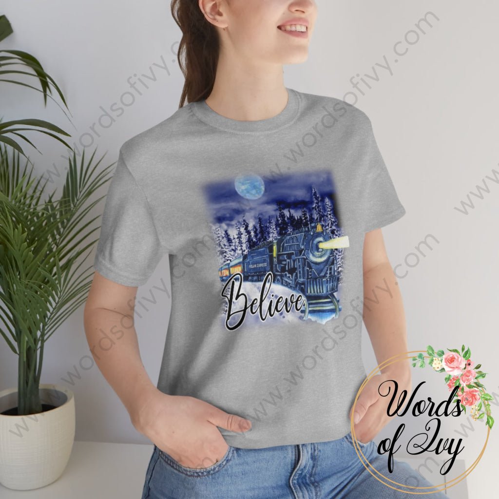 Adult Tee - Polar Express Believe Background 211114 211119008 T-Shirt