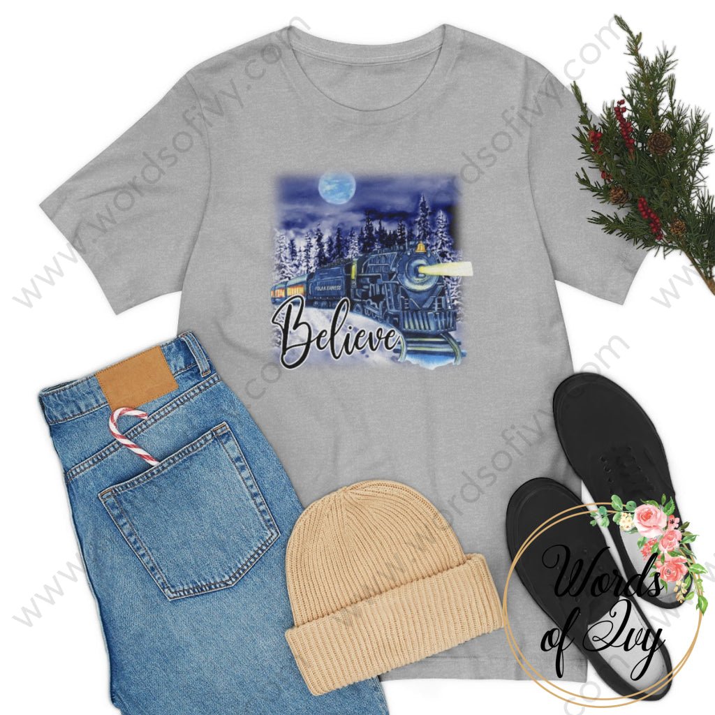 Adult Tee - polar express believe background 211114 211119008 | Nauti Life Tees