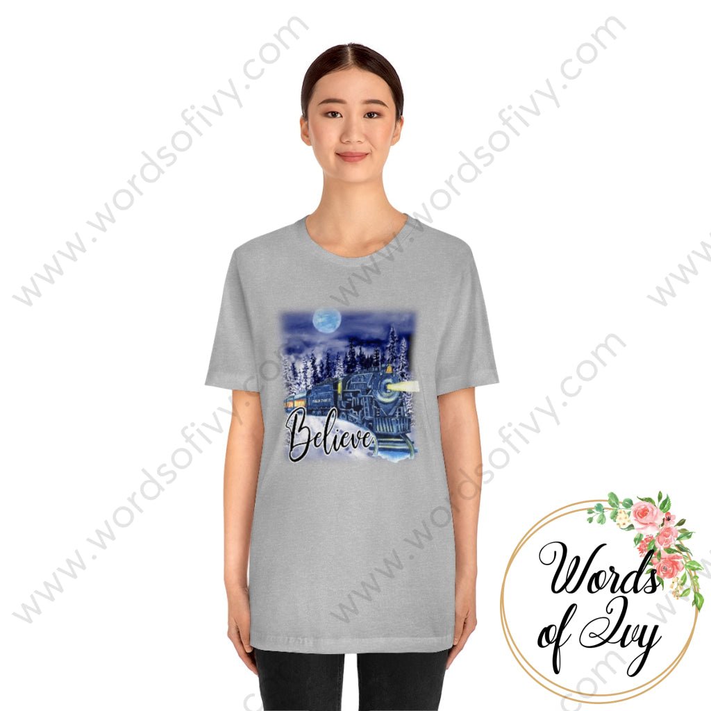 Adult Tee - polar express believe background 211114 211119008 | Nauti Life Tees