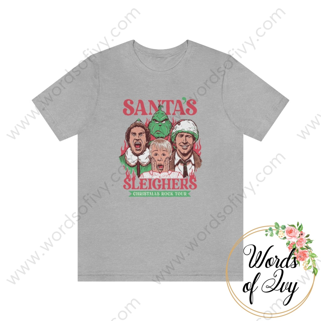 Adult Tee - Santas Sleighers 221108004 Athletic Heather / S T-Shirt