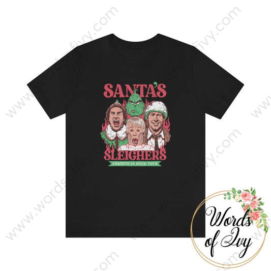 Adult Tee - Santas Sleighers 221108004 Black / S T-Shirt