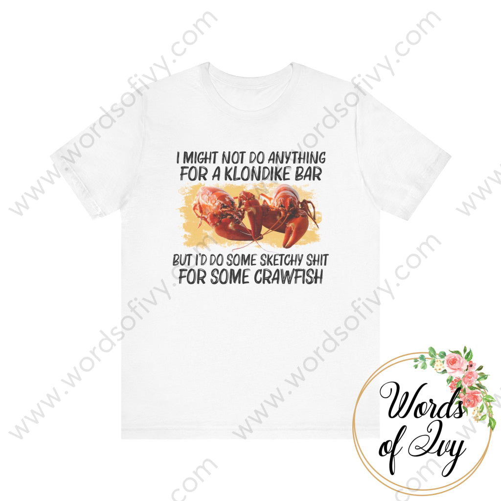 Adult Tee - Sketchy Shit Crawfish 240724053 White / S T-Shirt