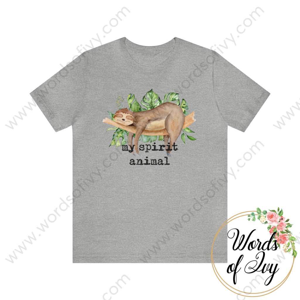 Adult Tee - Sloth Spirit Animal 230703048 Athletic Heather / S T-Shirt