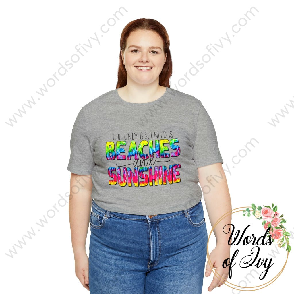 Adult Tee - The Only Bs I Need Is Beaches And Sunshine 220814003 T-Shirt