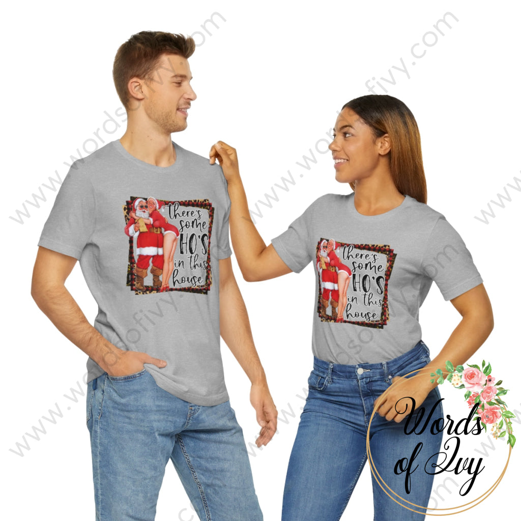 Adult Tee - THERES SOME HOS IN THIS HOUSE SANTA 221008032 | Nauti Life Tees