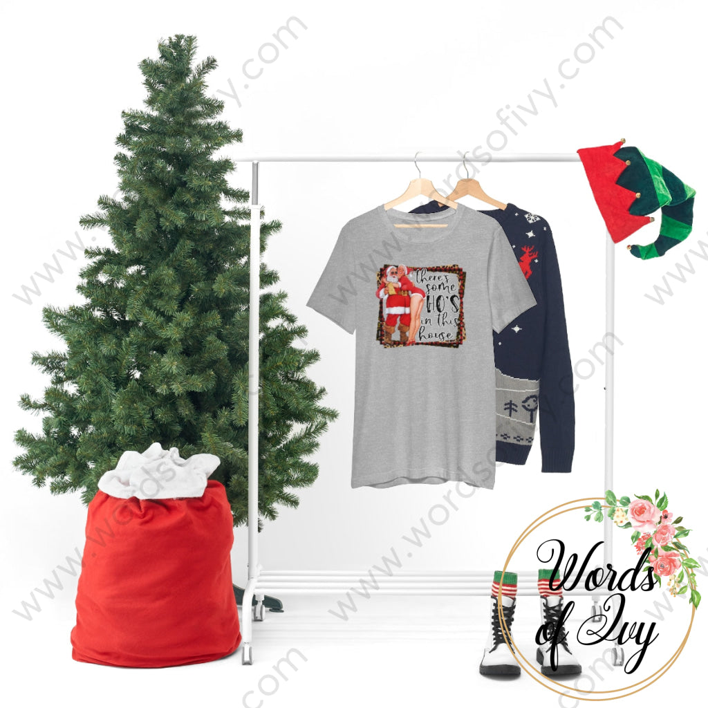 Adult Tee - Theres Some Hos In This House Santa 221008032 T-Shirt