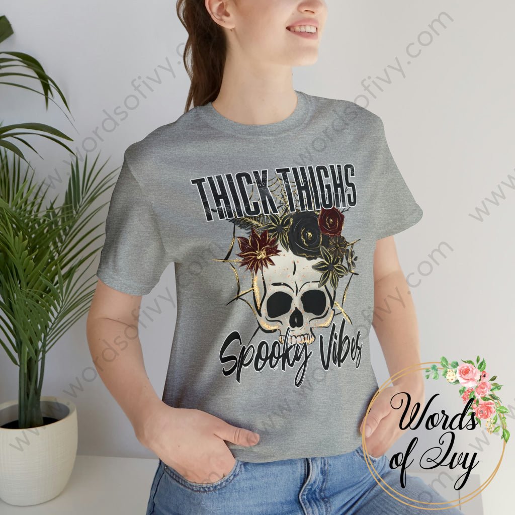 Adult Tee - Thick Thighs Spooky Vibes 221009036 T-Shirt