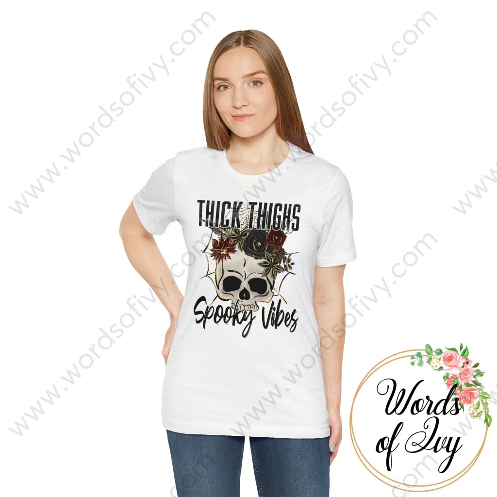 Adult Tee - Thick thighs spooky vibes 221009036 | Nauti Life Tees