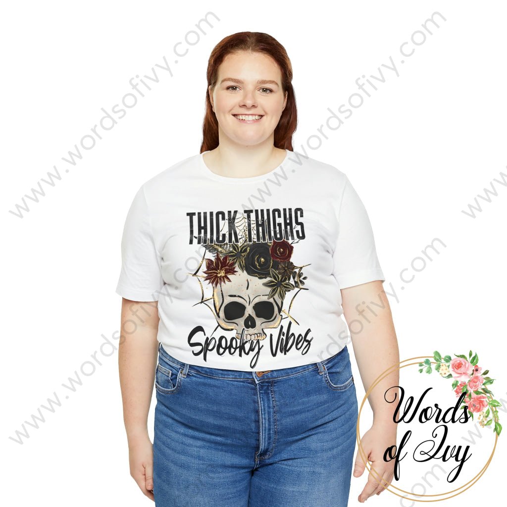 Adult Tee - Thick thighs spooky vibes 221009036 | Nauti Life Tees