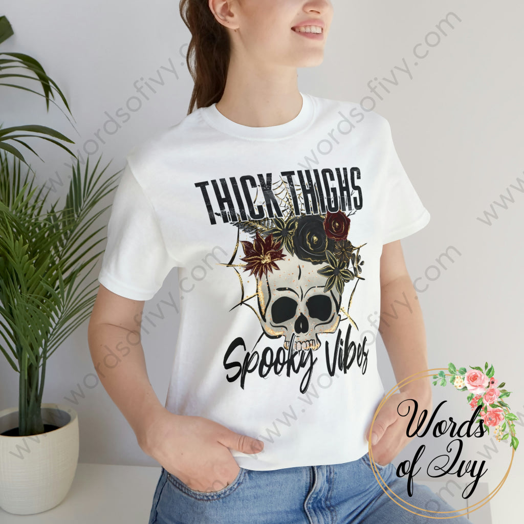 Adult Tee - Thick Thighs Spooky Vibes 221009036 T-Shirt