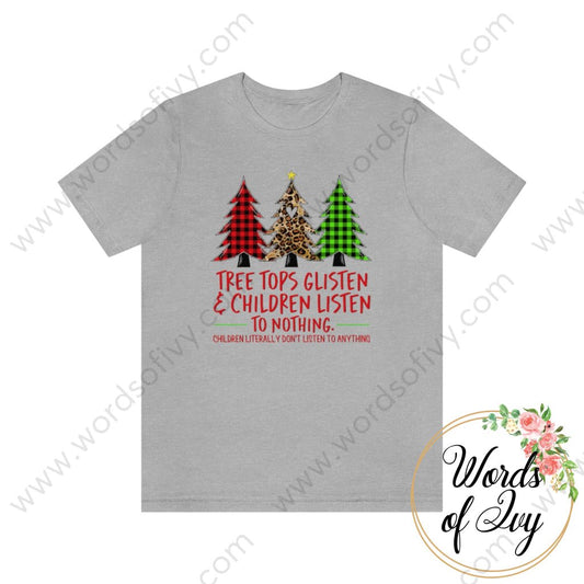 Adult Tee - Treetops Glisten And Children Listen To No One 221205023 Athletic Heather / S T-Shirt