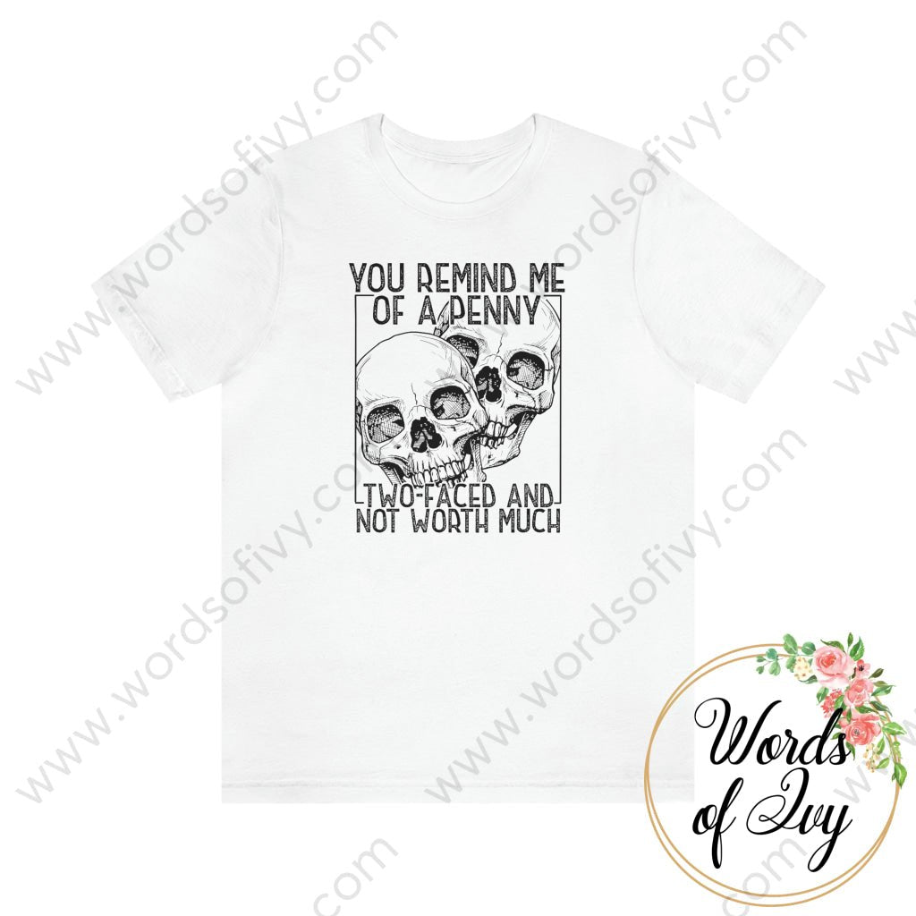 Adult Tee - Twofaced Penny 221220014 White / S T-Shirt