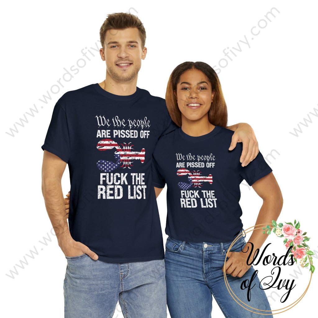 Adult Tee - We The People Are Pissed Fuck Red List Lobster 230615001 T-Shirt