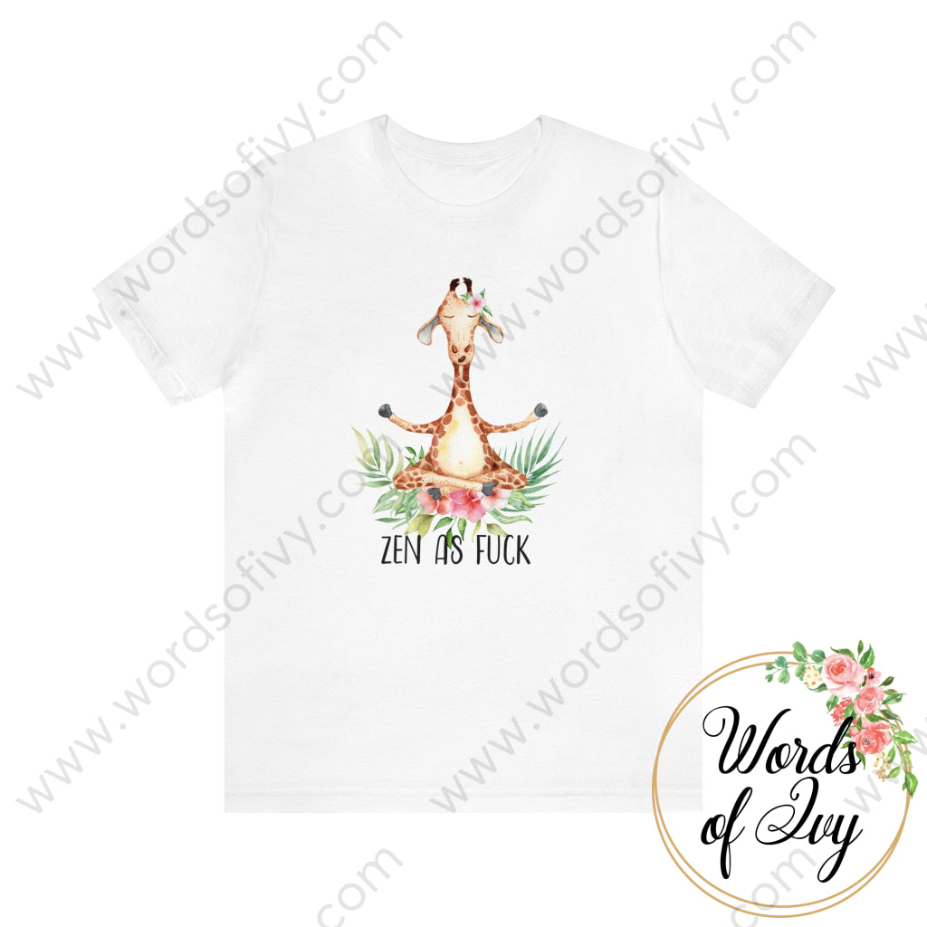 Adult Tee - Zen Giraffe 230703047 White / S T-Shirt