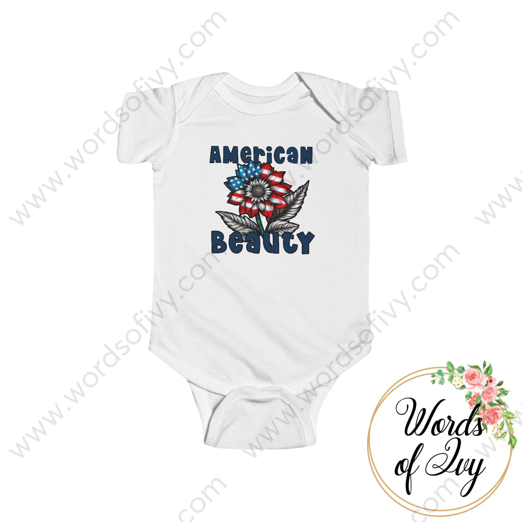 Baby Tee - American Beauty 240721011 White / Nb (0-3M) Kids Clothes