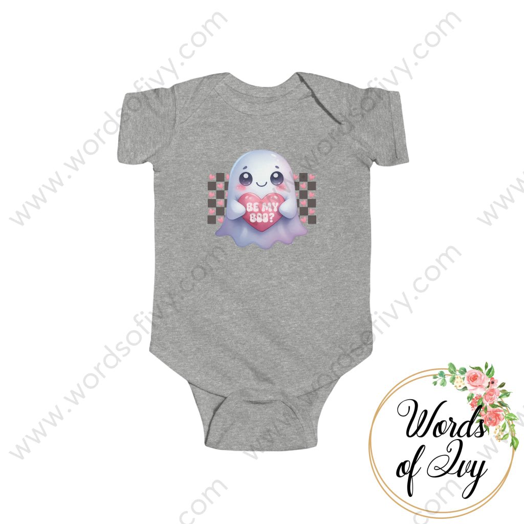Baby Tee - Be My Boo 240105002 Heather / Nb (0-3M) Kids Clothes
