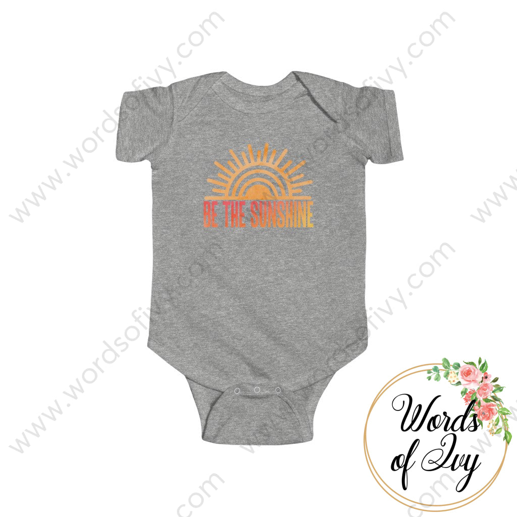 Baby Tee - Be The Sunshine 220714003 Heather / Nb (0-3M) Kids Clothes