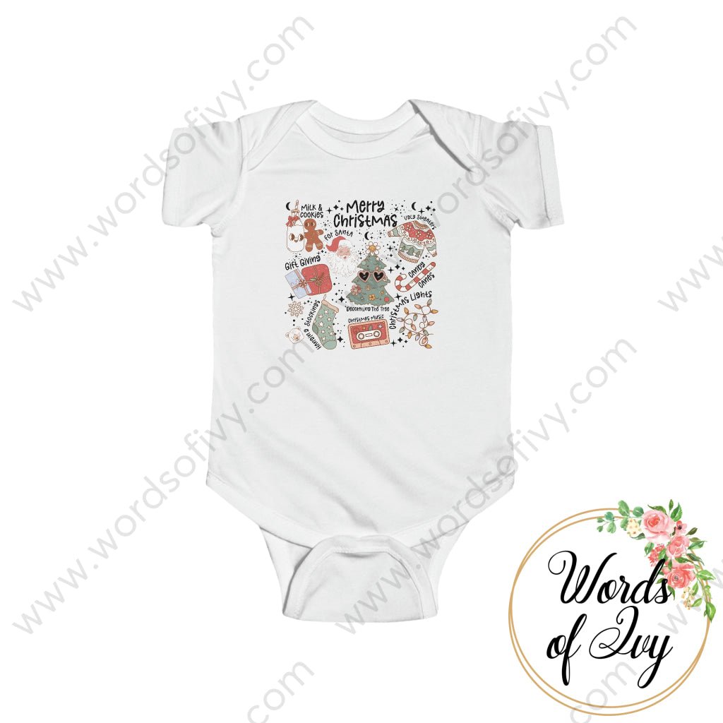 Baby Tee - Christmas Collage 231107001 White / Nb (0-3M) Kids Clothes