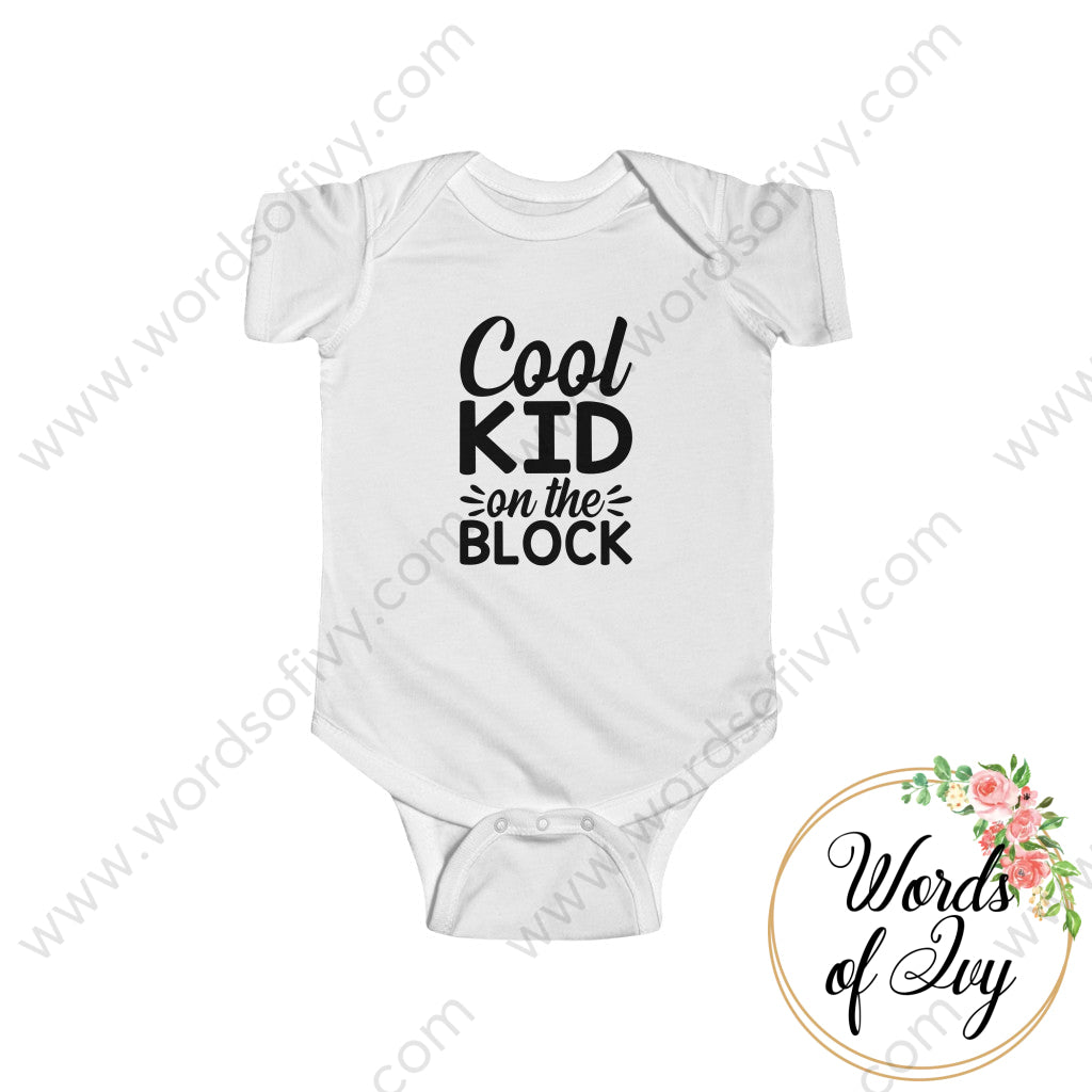 Baby Tee - Cool Kid On The Block 220728010 White / Nb (0-3M) Kids Clothes