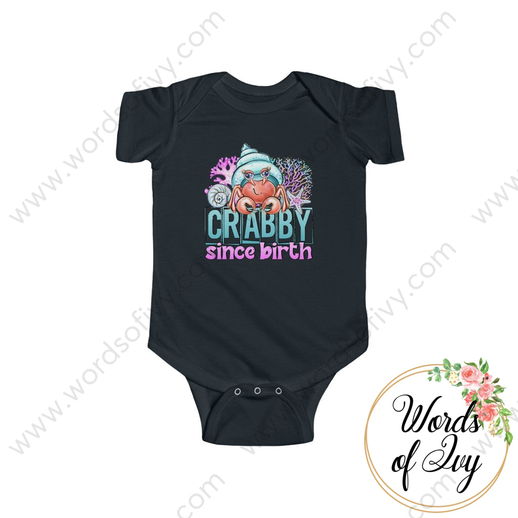 Baby Tee - Crabby Since Birth 220519002 Black / Nb (0-3M) Kids Clothes