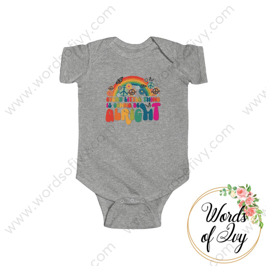 Baby Tee - Every Little Thing Is Gonna Be Alright 220305013 Heather / 12M Kids Clothes