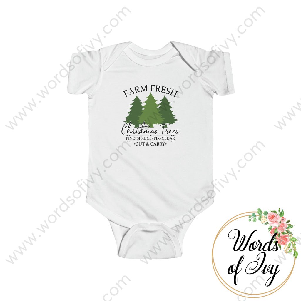 Baby Tee - FARM FRESH CHRISTMAS TREES 221008027 | Nauti Life Tees
