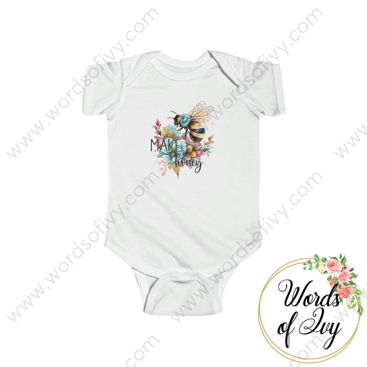 Baby Tee - Floral Bee Make Honey 230420002 White / Nb (0-3M) Kids Clothes