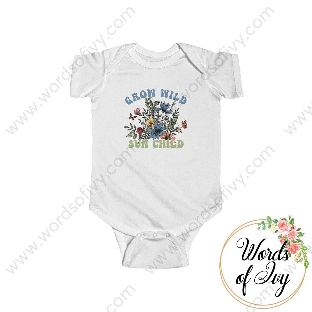 Baby Tee - Grow Wild Sun Child 220712016 White / Nb (0-3M) Kids Clothes