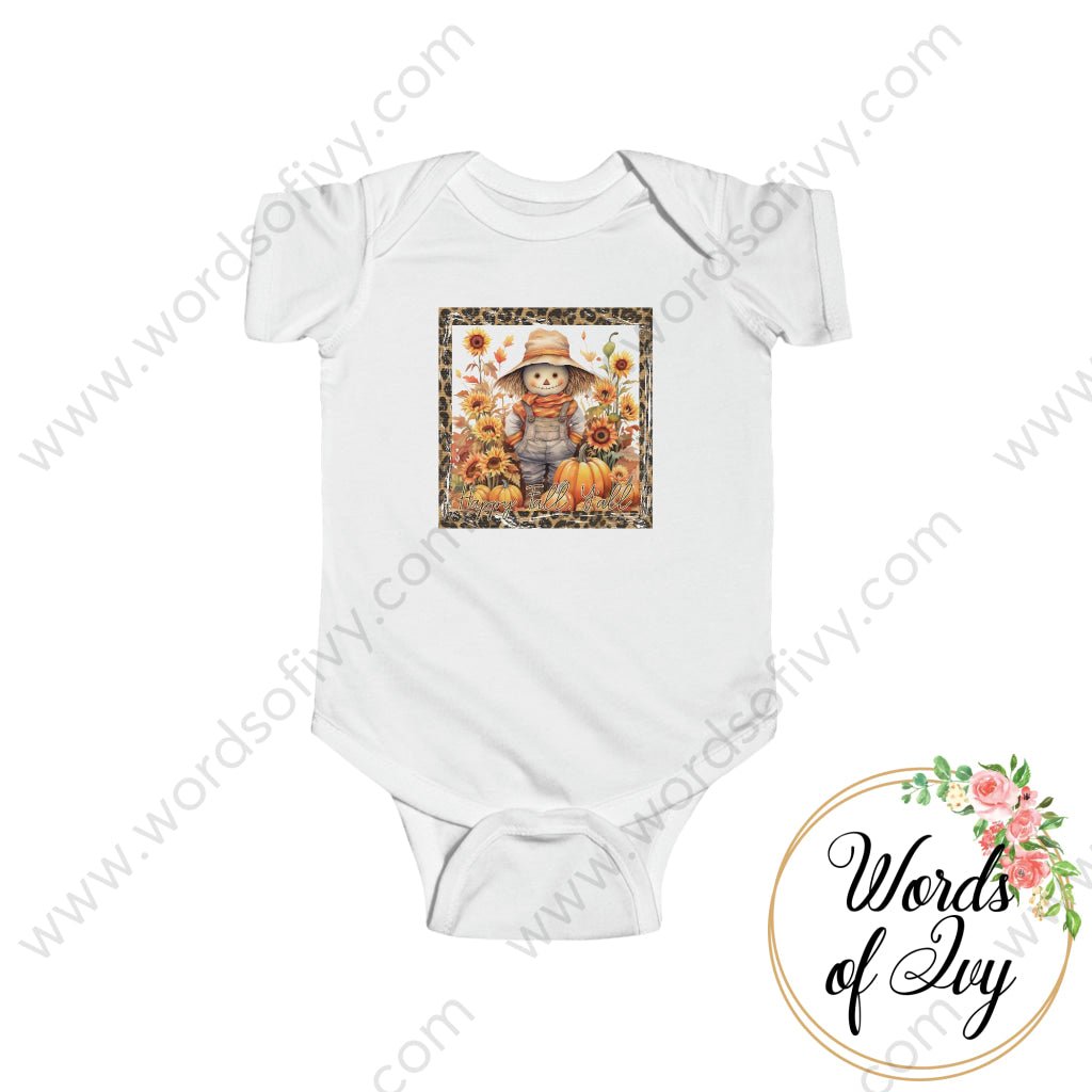 Baby Tee - Happy Fall Yall Scarecrow 230821004 White / 12M Kids Clothes