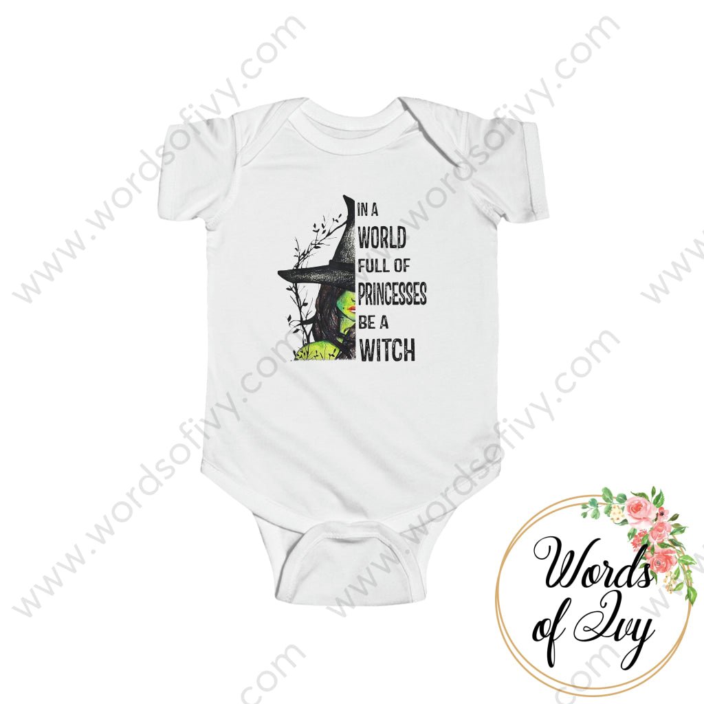 Baby Tee - In a world full of princesses be a witch 230717001 | Nauti Life Tees