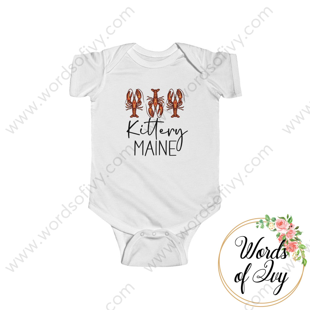 Baby Tee - Lobster Kittery Maine 220813001 White / Nb (0-3M) Kids Clothes