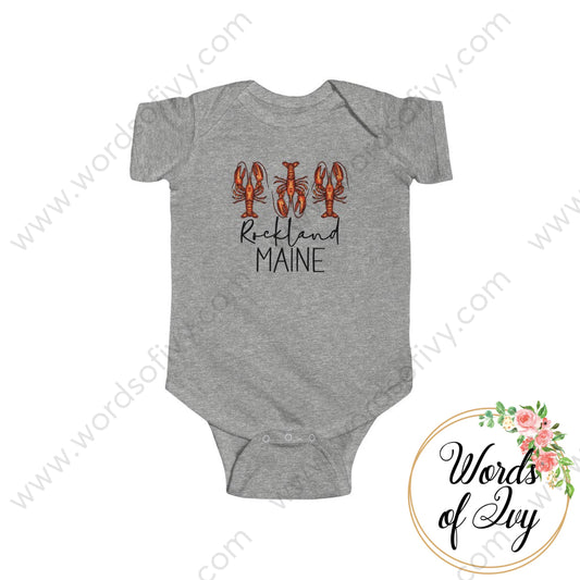 Baby Tee - Lobster Rockland Maine 220809002 Heather / 12M Kids Clothes