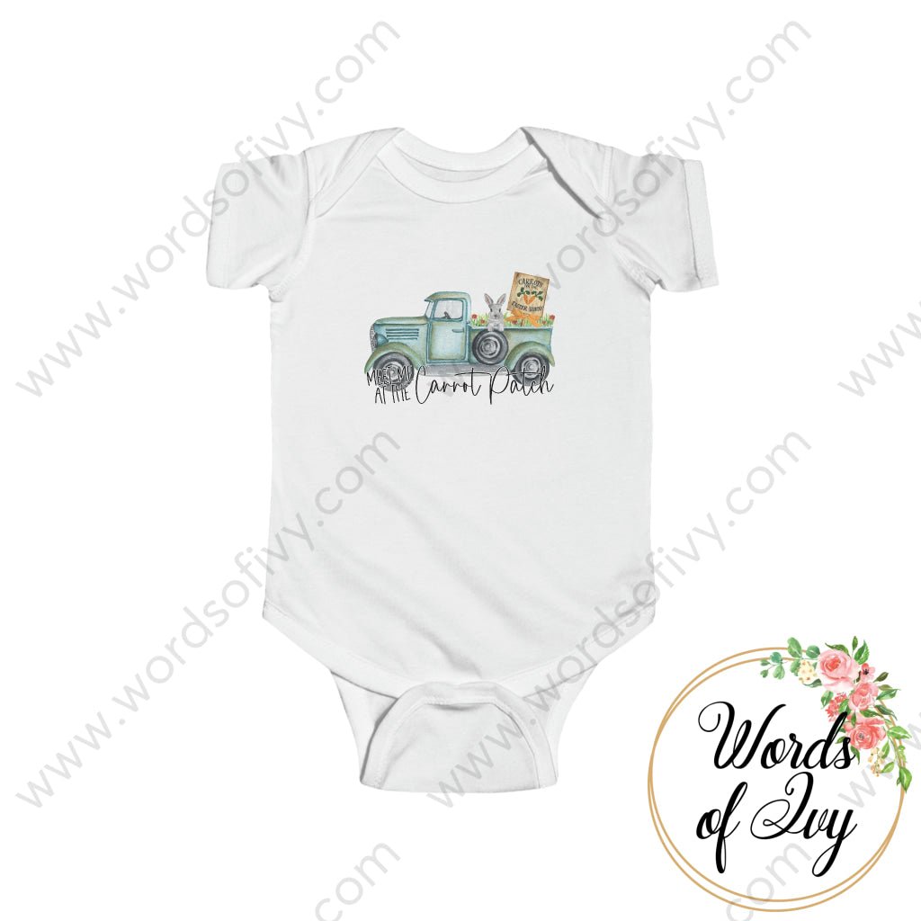 Baby Tee - Meet Me At The Carrot Patch 220305011 White / Nb (0-3M) Kids Clothes