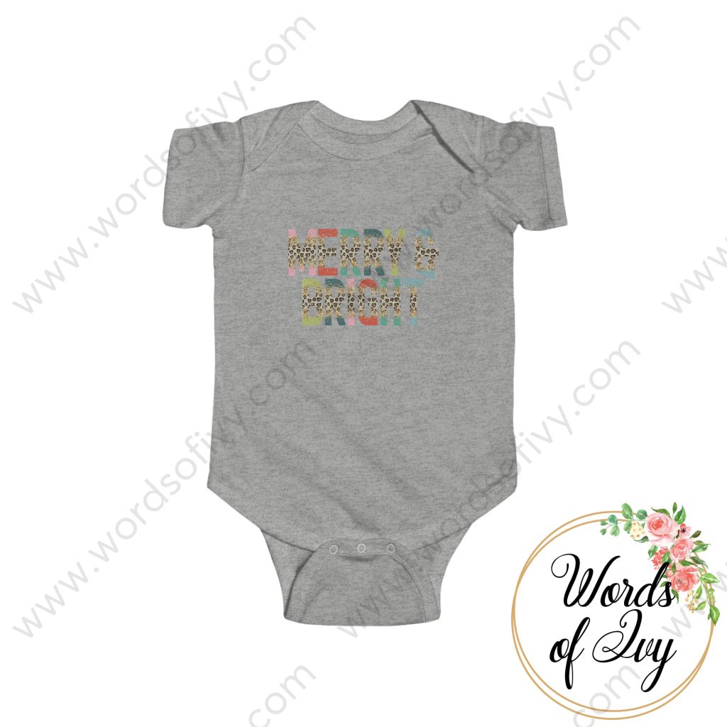 Baby Tee - Merry And Bright 221025002 Heather / Nb (0-3M) Kids Clothes