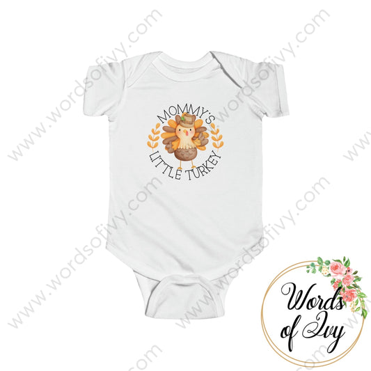 Baby Tee - Mommys Little Turkey Boy 230703077 White / Nb (0-3M) Kids Clothes