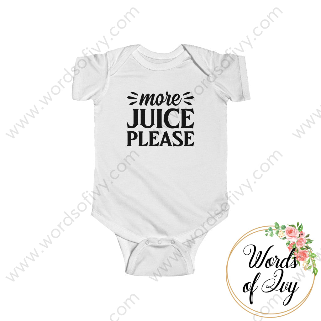 Baby Tee - More Juice Please 220728001 White / Nb (0-3M) Kids Clothes