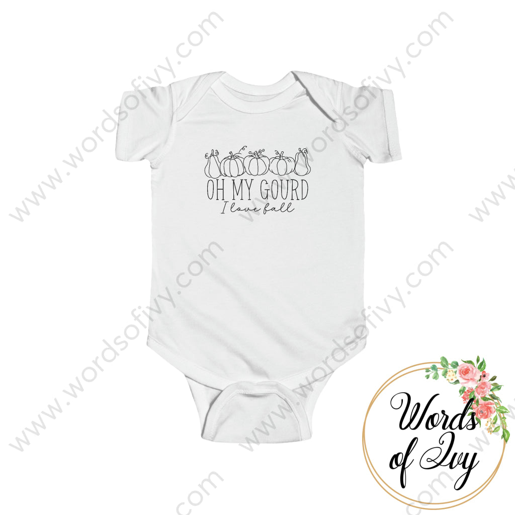 Baby Tee - Oh My Gourd I Love Fall 230906011 White / Nb (0-3M) Kids Clothes