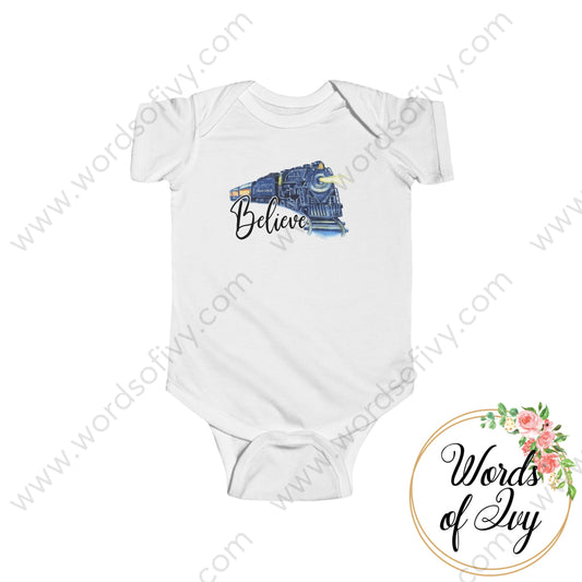 Baby Tee - Polar Express Believe 220926005 White / Nb (0-3M) Kids Clothes