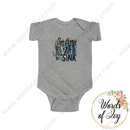 Baby Tee - Refuse To Sink 220415001 Heather / 12M Kids Clothes