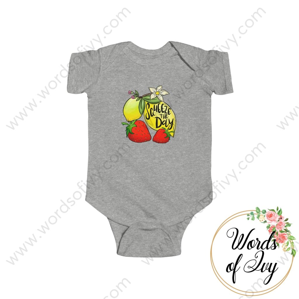 Baby Tee - Squeeze The Day 221122010 Heather / Nb (0-3M) Kids Clothes