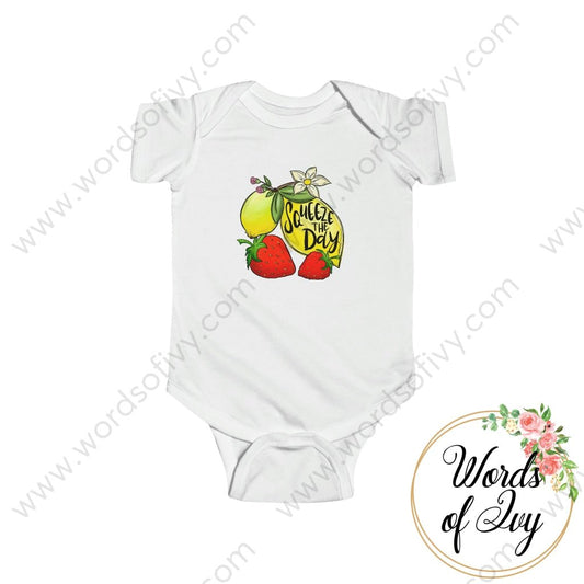 Baby Tee - Squeeze The Day 221122010 White / Nb (0-3M) Kids Clothes