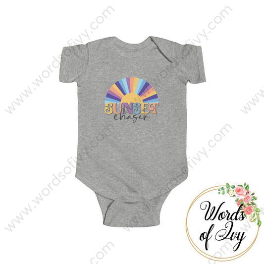 Baby Tee - Sunset Chaser 220306002 Heather / Nb (0-3M) Kids Clothes