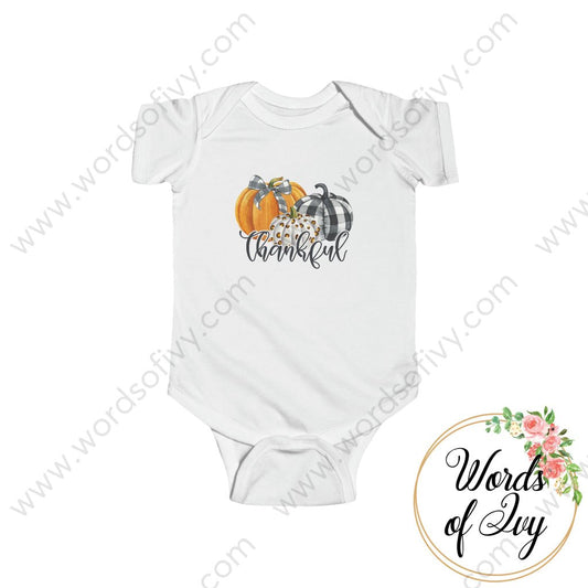 Baby Tee - Thankful Pumpkin 211031001 White / Nb (0-3M) Kids Clothes