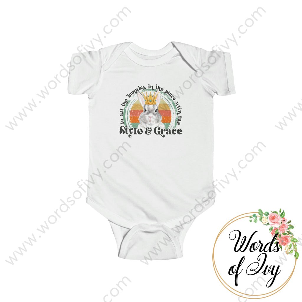 Baby Tee - TO ALL THE BUNNIES IN THE PLACE WITH THE STYLE AND GRACE 220222002 | Nauti Life Tees