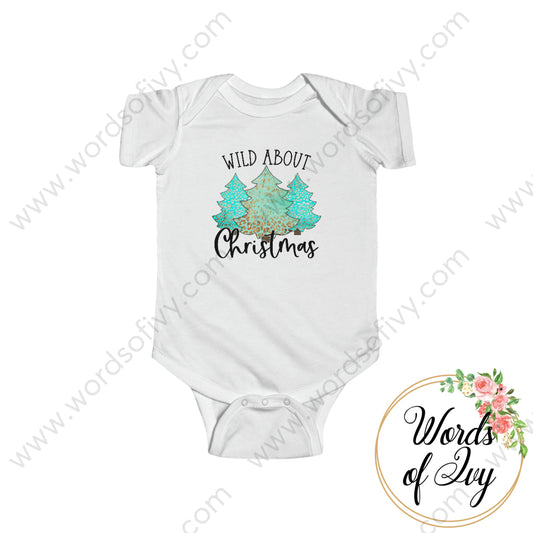 Baby Tee - Wild About Christmas 221008024 White / Nb (0-3M) Kids Clothes