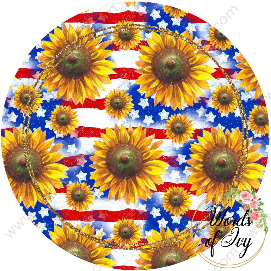 Car Coaster - Americana Sunflower 220710017 | Nauti Life Tees