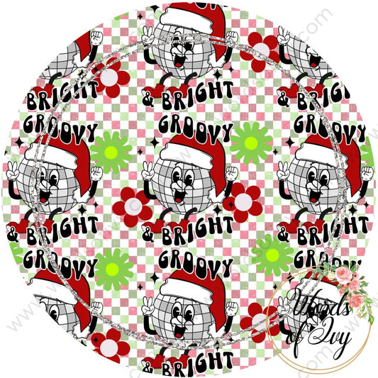 Car Coaster - Bright & Groovy Christmas 221123016 | Nauti Life Tees